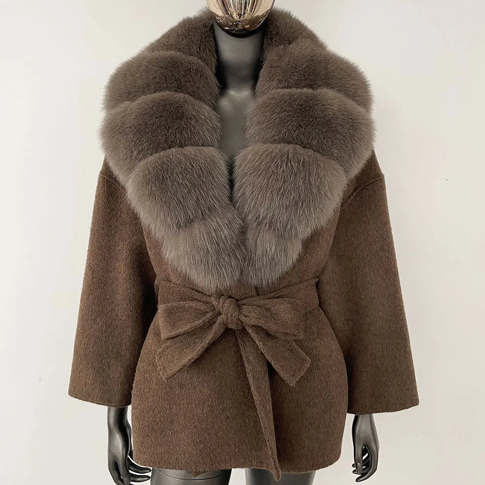 Celeste Fur-Collar Coat