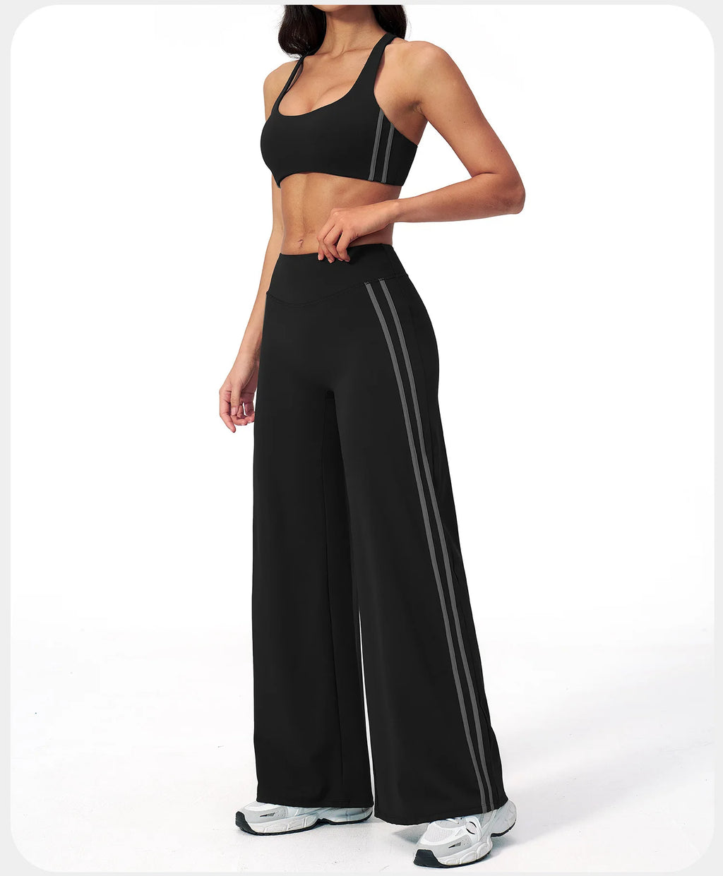 2PCS Yoga Suit Gym Fitness Outfits Women's Tracksuits Sports Bra Flared Trousers Suit Workout Clothes Female Yoga Sports Sets