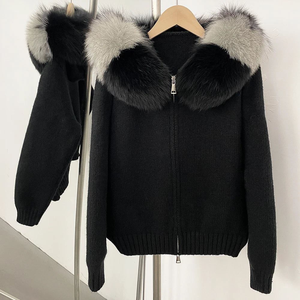 LUXE Fur Cardigan
