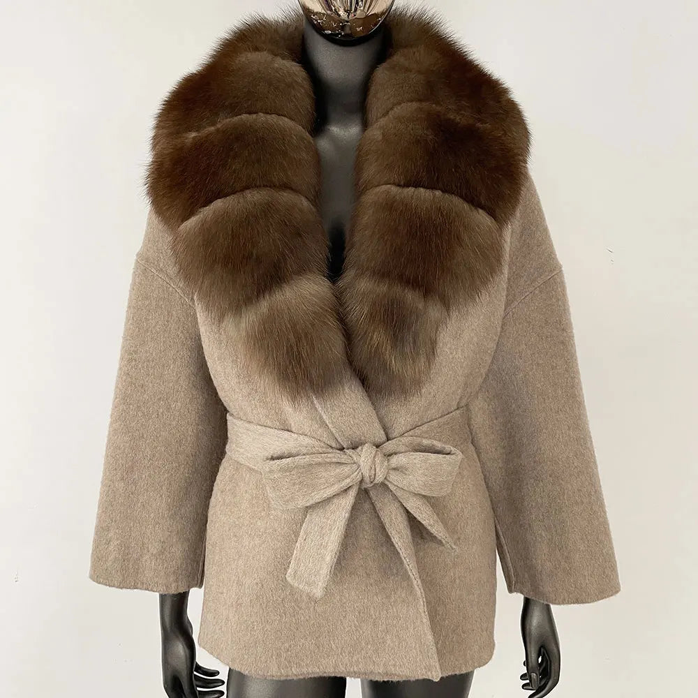 Celeste Fur-Collar Coat