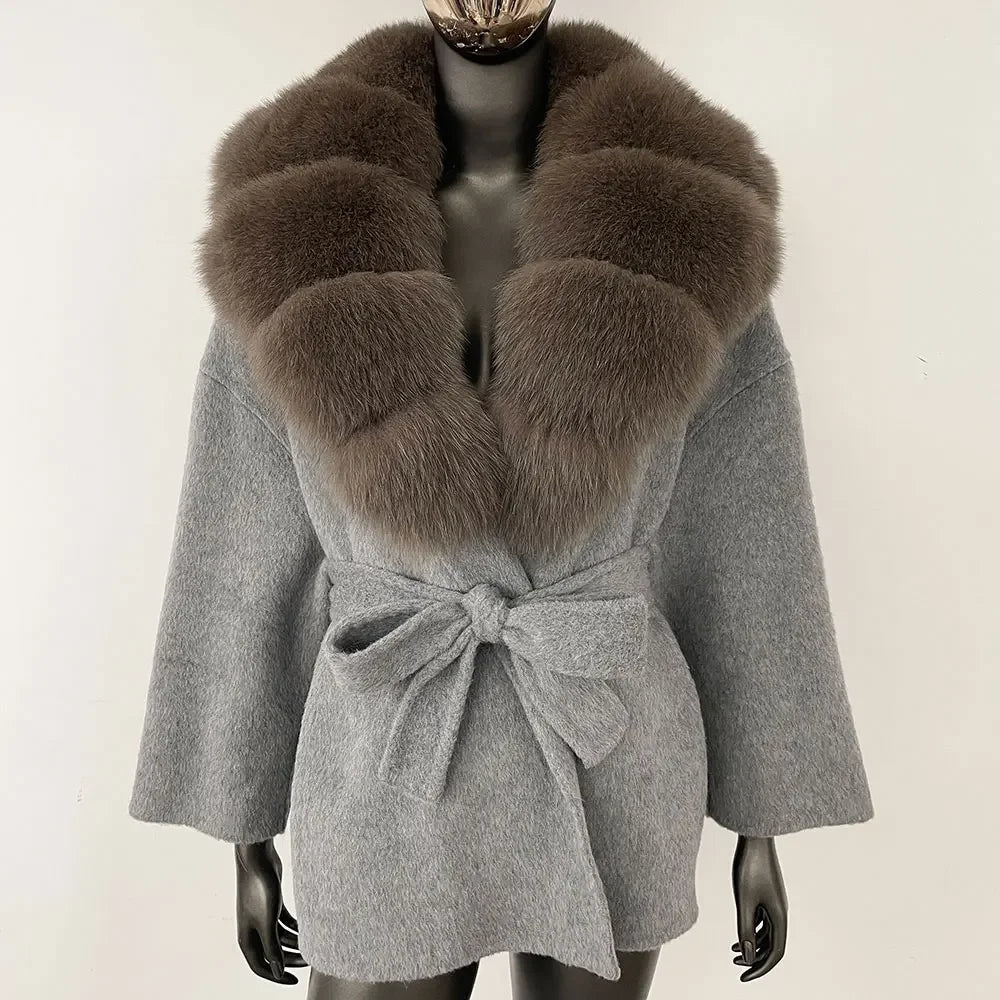 Celeste Fur-Collar Coat