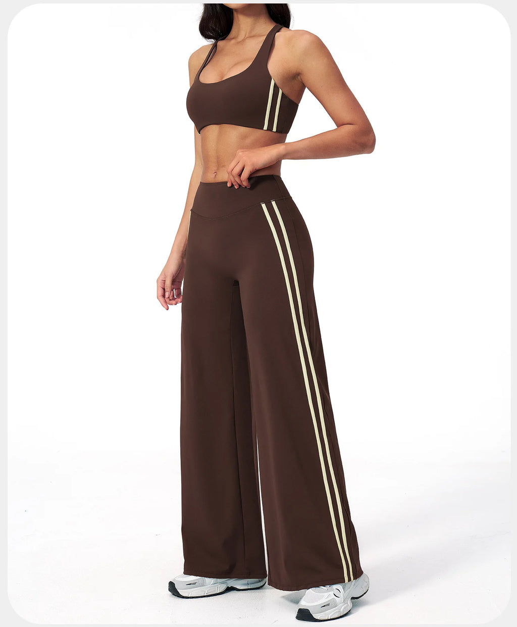 2PCS Yoga Suit Gym Fitness Outfits Women's Tracksuits Sports Bra Flared Trousers Suit Workout Clothes Female Yoga Sports Sets