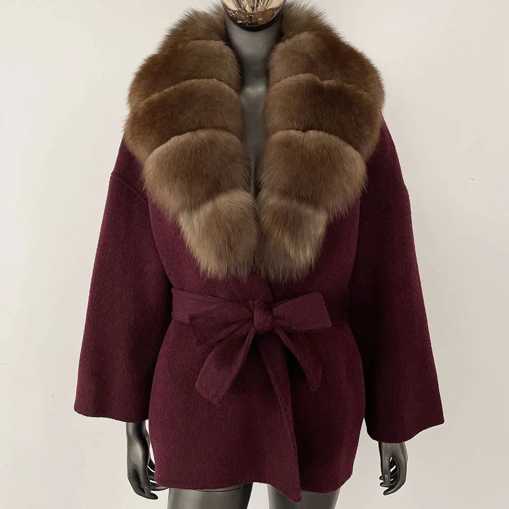 Celeste Fur-Collar Coat