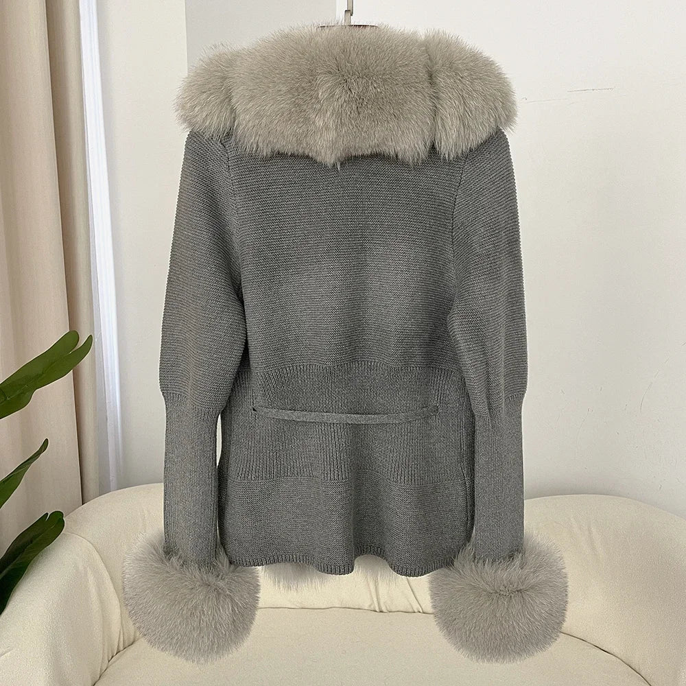 ÉLARA FUR CARDIGAN