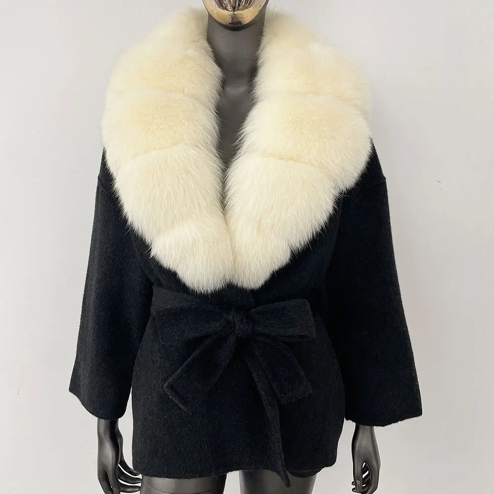 Celeste Fur-Collar Coat