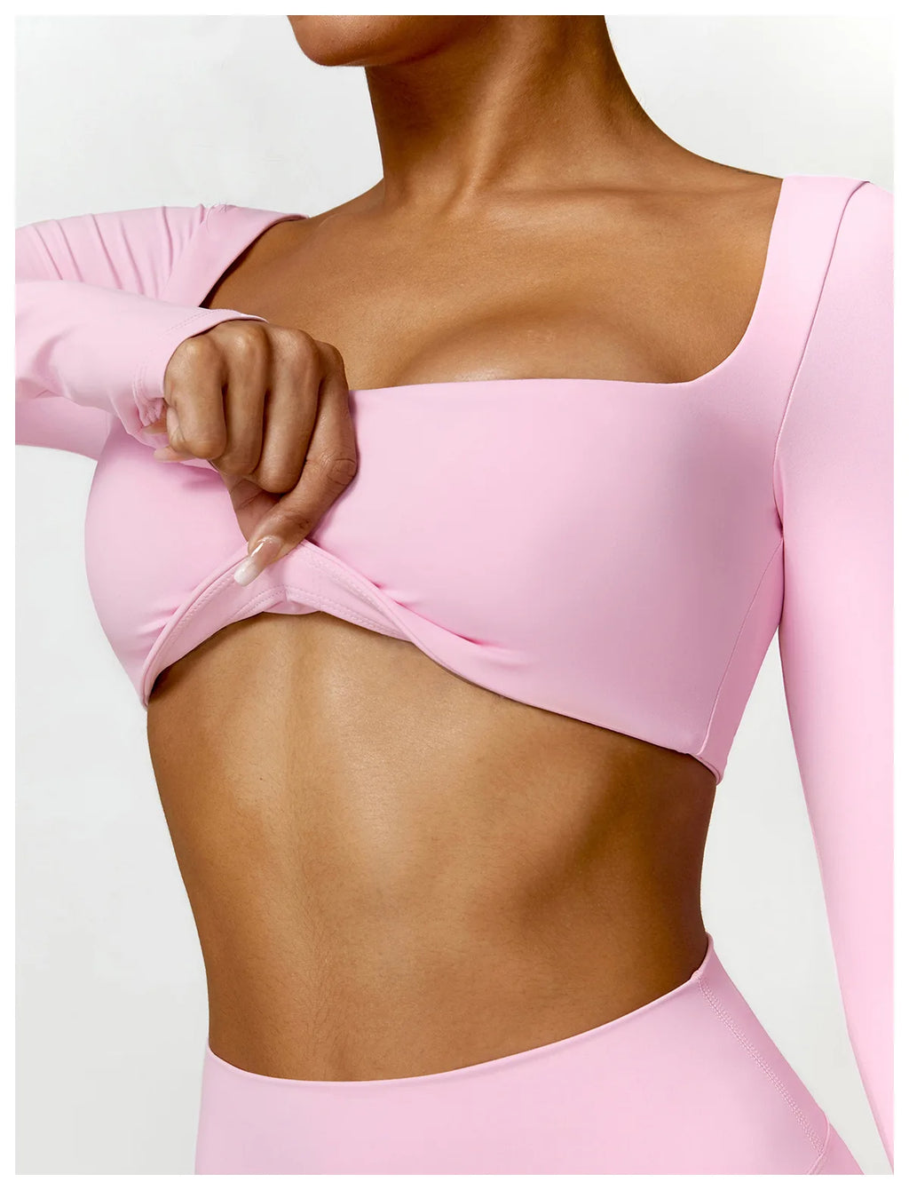 New Summer Long sleeve Shirt Sports Set Women Fitness Yoga Suit Crop Top High Waist Gym Set Women Quick-Dry 2Pcs Yoga Clothes