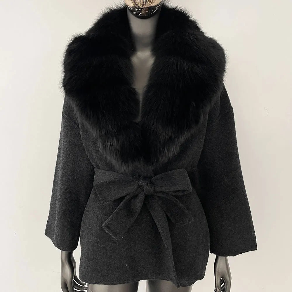 Celeste Fur-Collar Coat