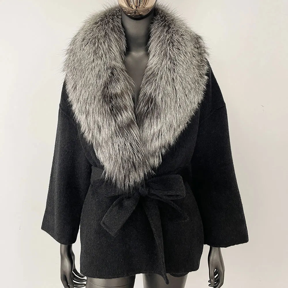 Celeste Fur-Collar Coat