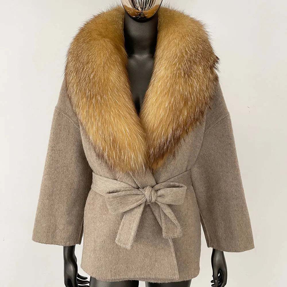 Celeste Fur-Collar Coat