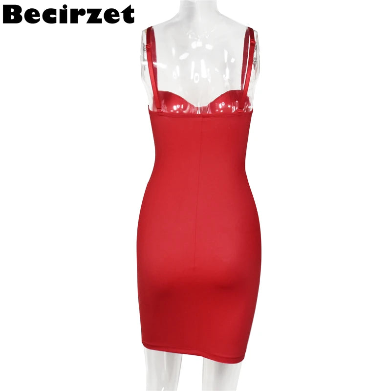 Becirzet Dresses For Woman Slimming Slips Mini Straight Tube Dress Body Shaper Body Underwear Party Sexy Female Clothes