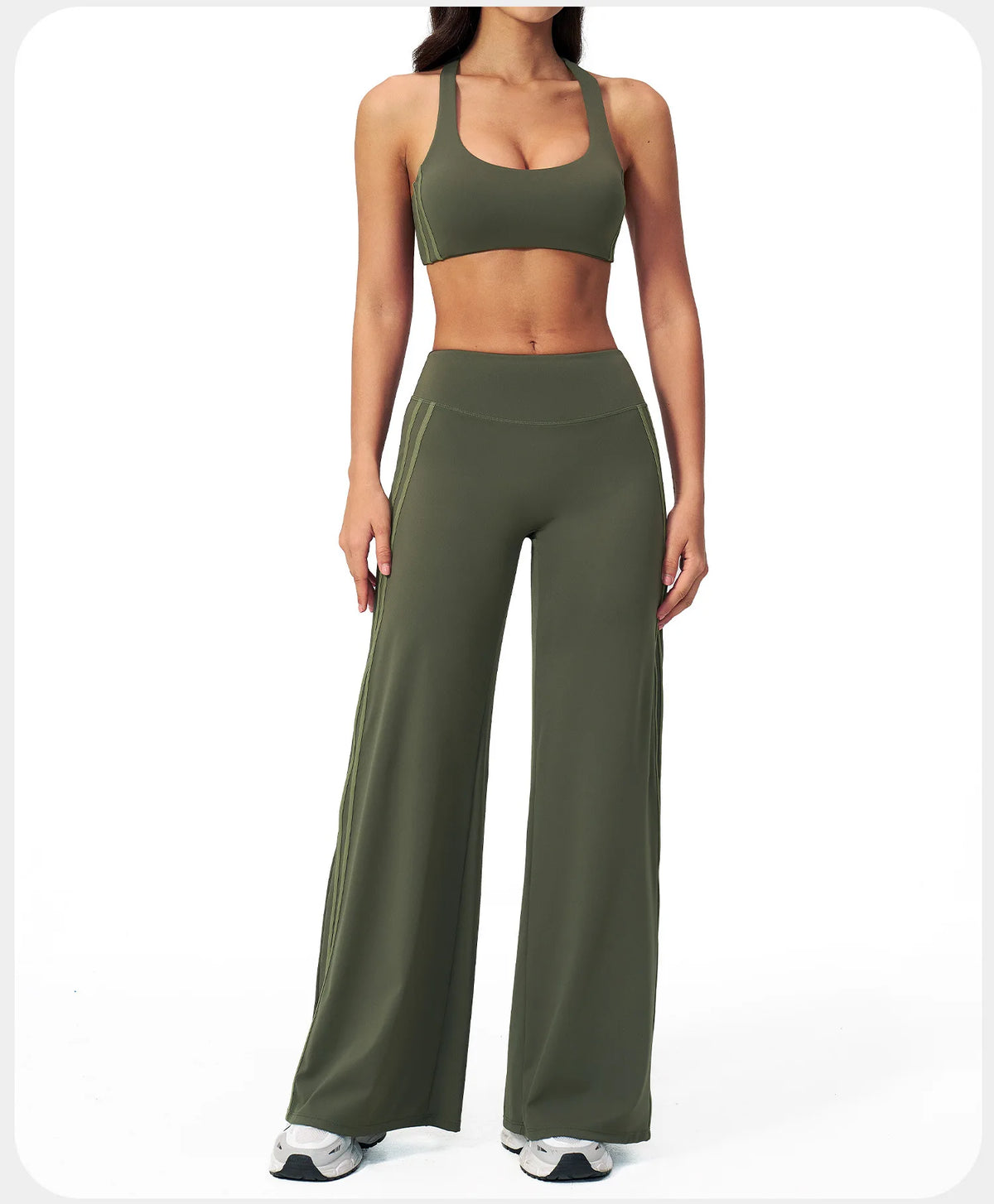 2PCS Yoga Suit Gym Fitness Outfits Women's Tracksuits Sports Bra Flared Trousers Suit Workout Clothes Female Yoga Sports Sets