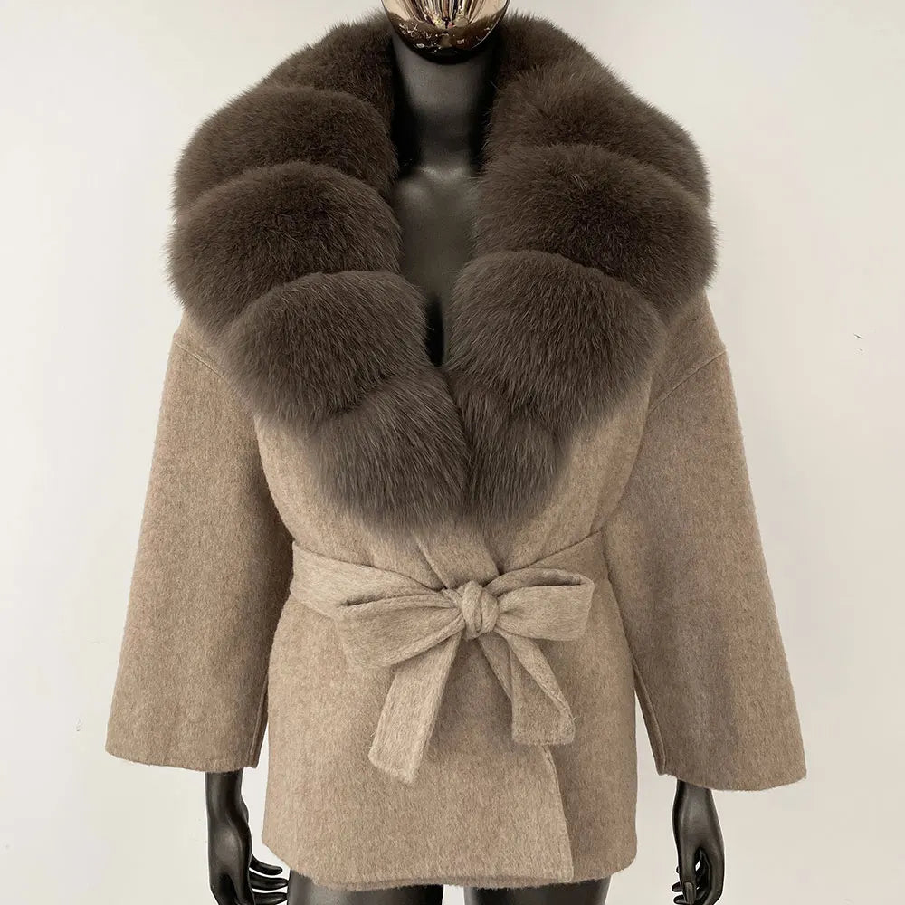 Celeste Fur-Collar Coat