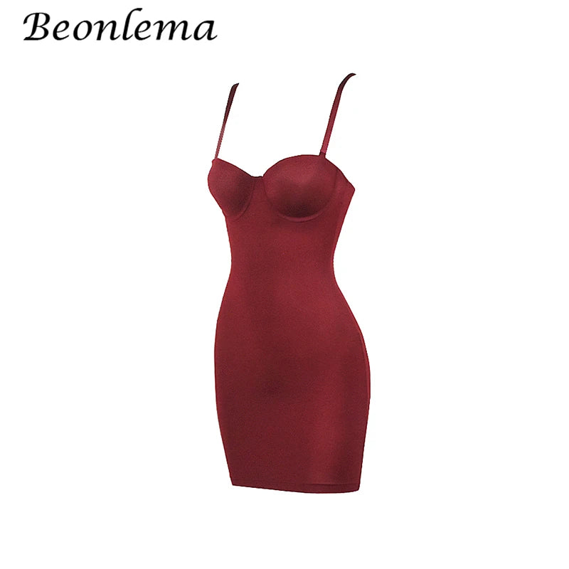 Shapewear Women Sexy Dress Control Slips Dress With Bra Push Up Slimming Sheath Underwear Body Shaper Waist Trainer Corset
