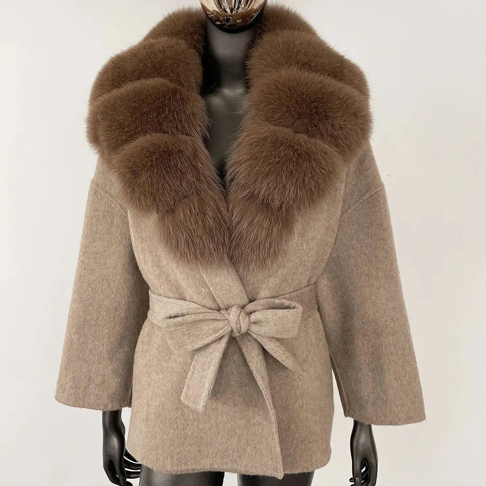 Celeste Fur-Collar Coat
