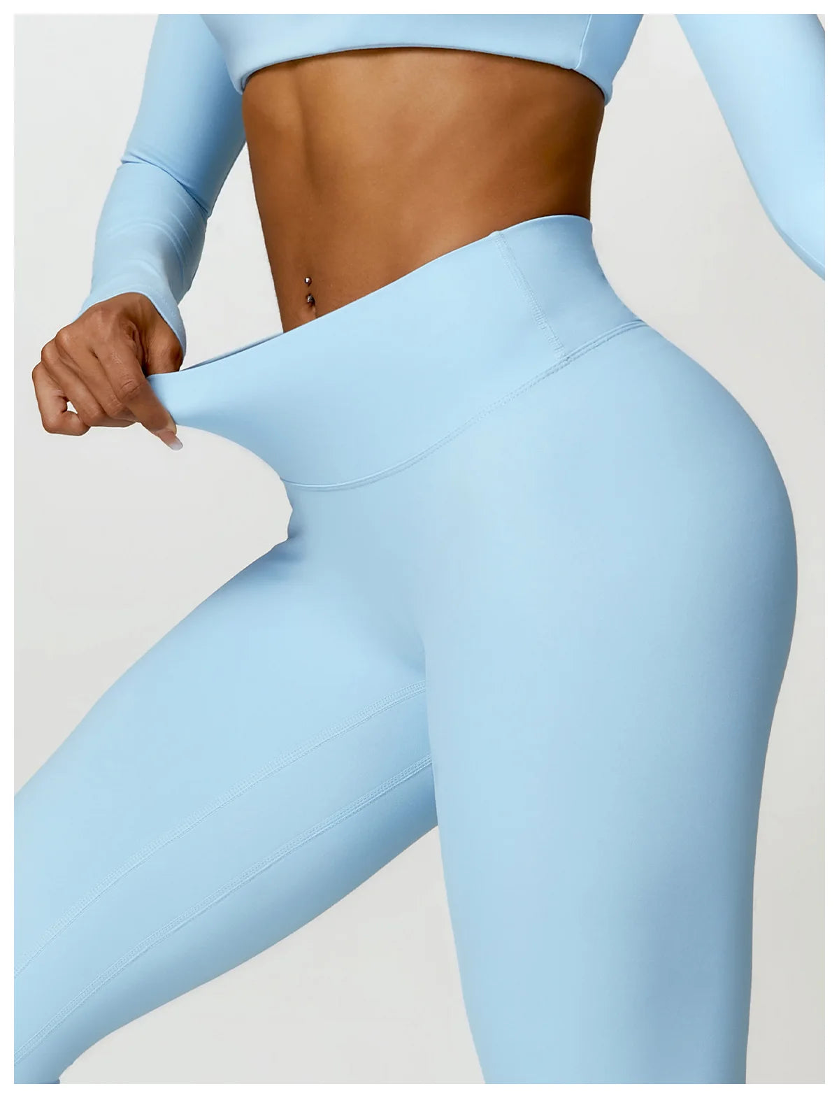 New Summer Long sleeve Shirt Sports Set Women Fitness Yoga Suit Crop Top High Waist Gym Set Women Quick-Dry 2Pcs Yoga Clothes