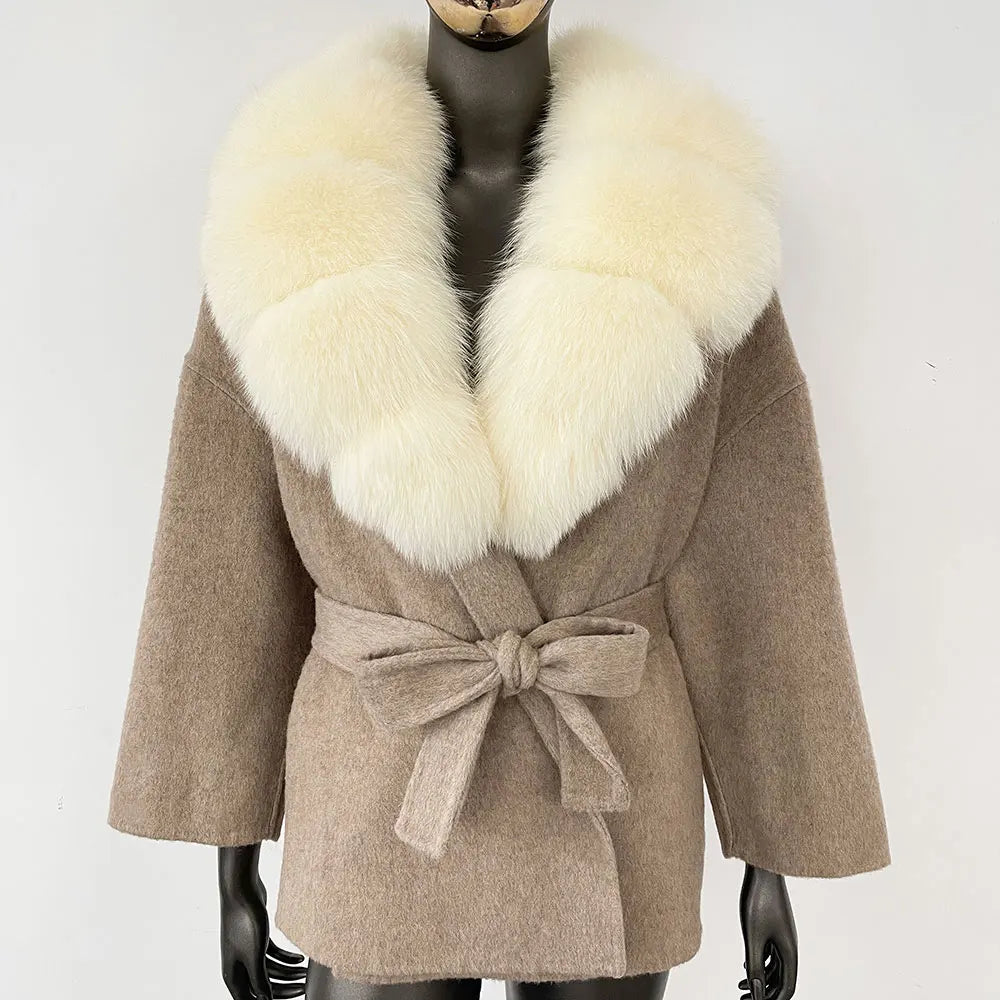 Celeste Fur-Collar Coat